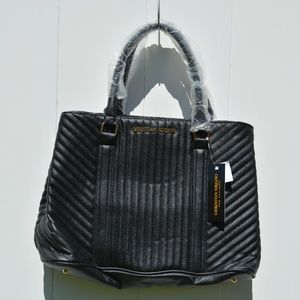 Black Tote "Shoulder" Bag, Christian Siriano (NWT)